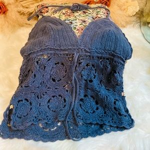 Size medium Hollister crochet halter top